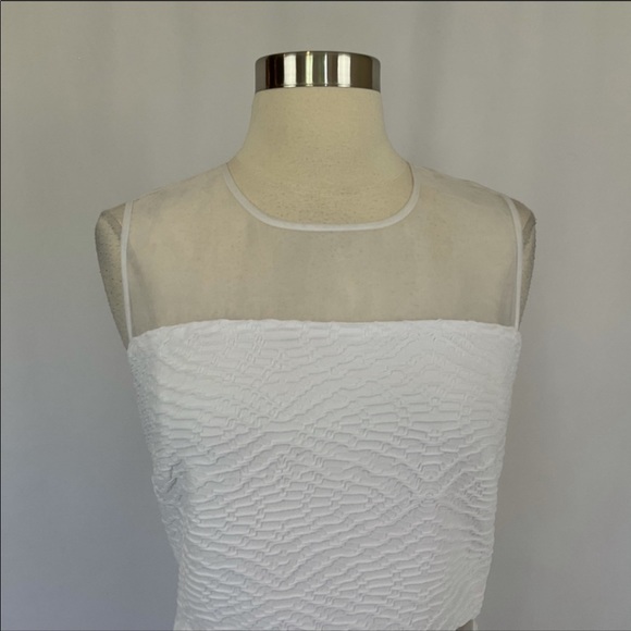 Calvin Klein White Dress with Sheer cutout - Picture 5 of 11